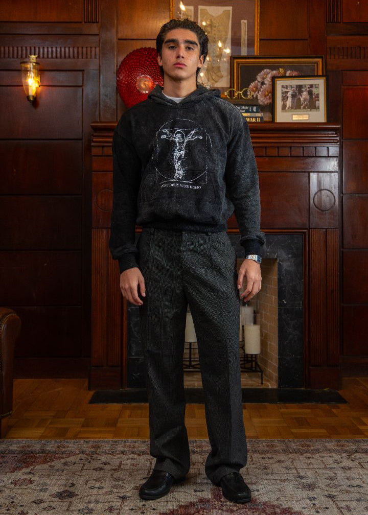 "Vitruvian" Heavyweight Hoodie - Black