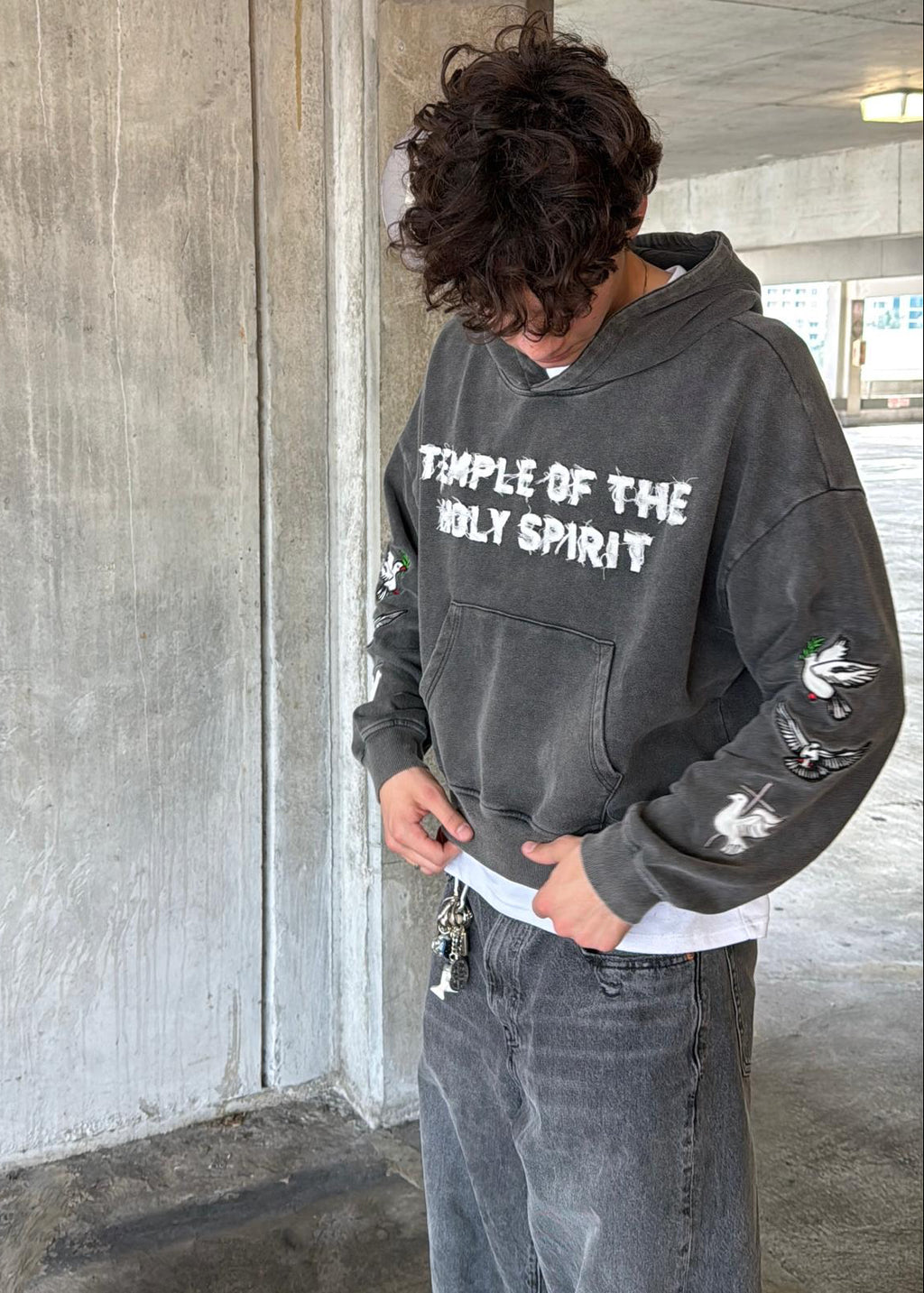 "TOTS" Heavyweight Hoodie - Charcoal
