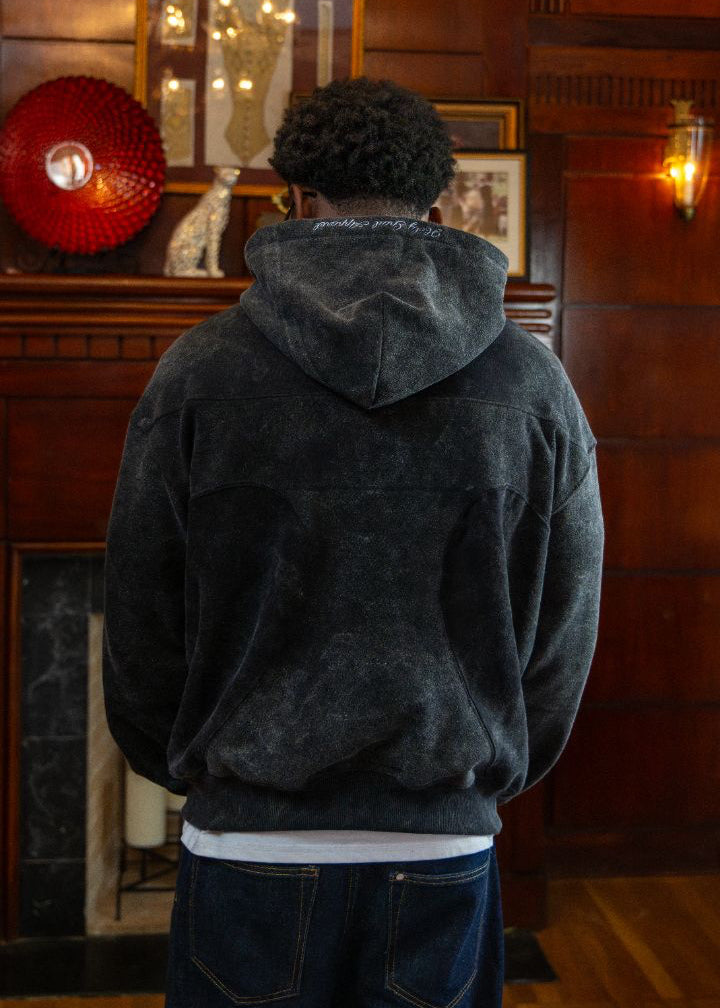 "Vitruvian" Heavyweight Hoodie - Black