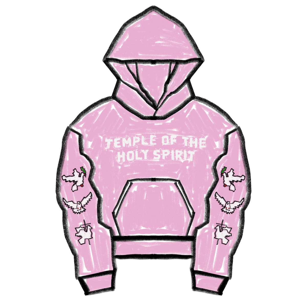 "TOTS" Heavyweight Hoodie - Rose