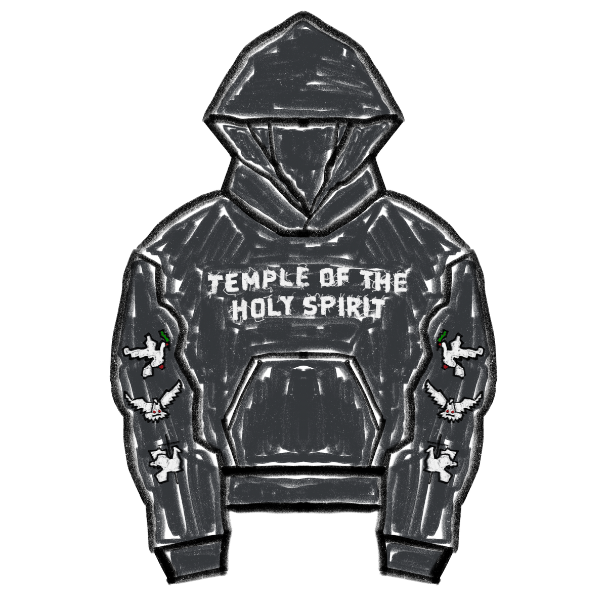 "TOTS" Heavyweight Hoodie - Charcoal